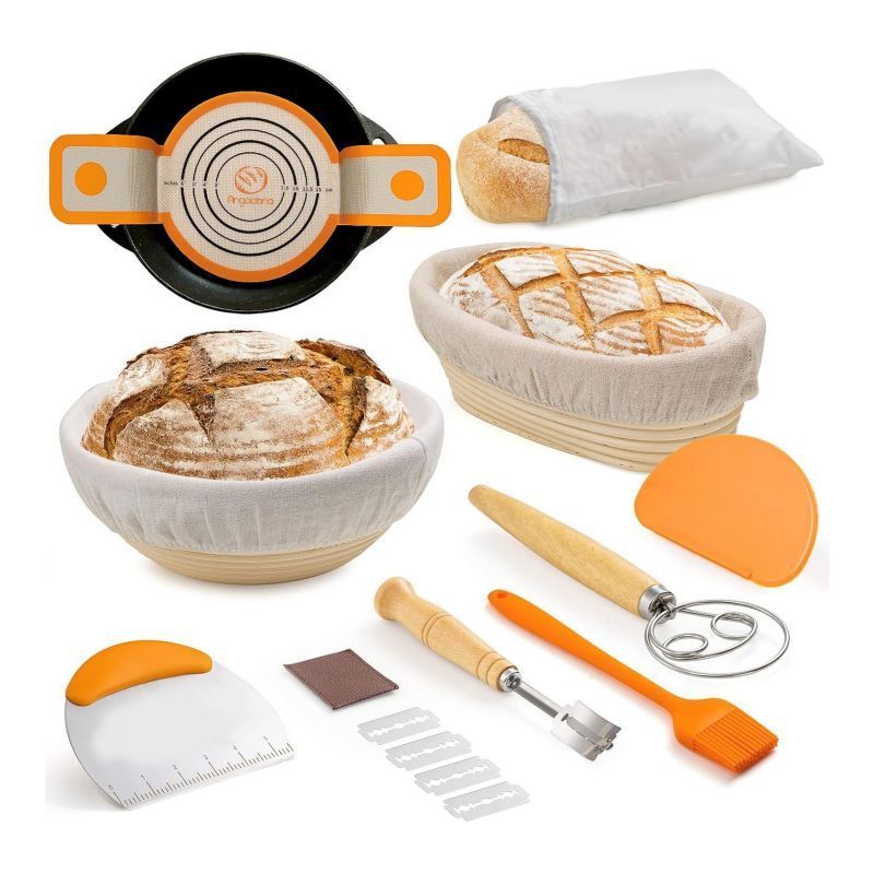 Yeast bread Starter kit Silicone strip bread basket kit Scraper used for bread dough baking cake frosting basket kit