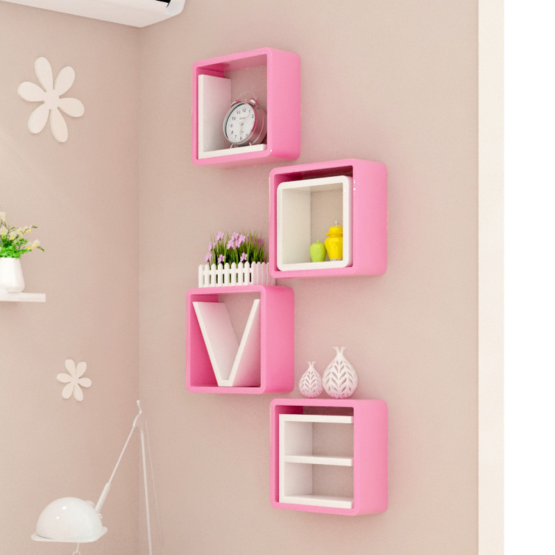 Hot Selling MDF Cube Shelf Free Sample Wall Mounted Modern Storage Furniture for Living Room Bedroom Hotel or Apartment