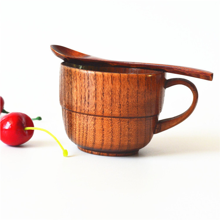 Factory direct sale wooden creative gift handle tea cup coffee cup