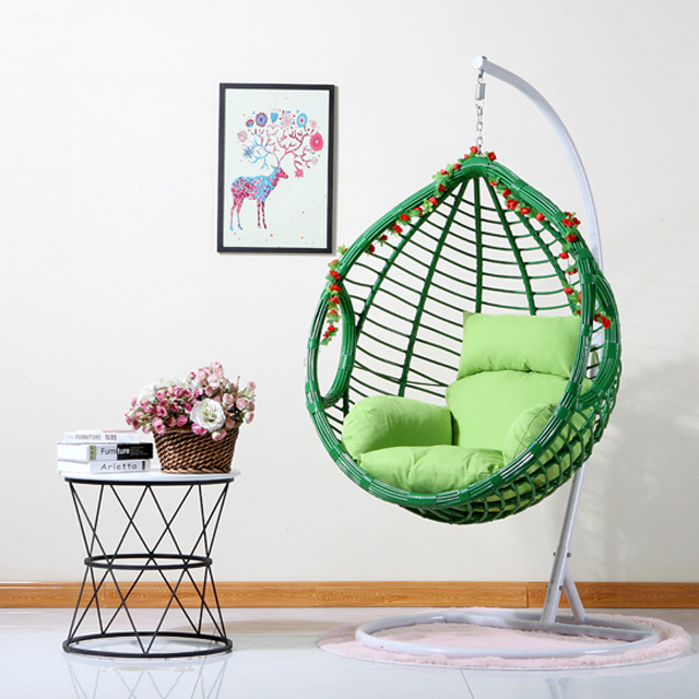 Manufacturers Wholesale Adult Children PE Rattan Wicker swing Chair in Outdoor Indoor