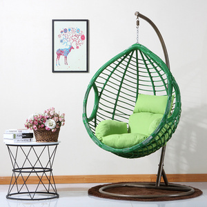 Manufacturers Wholesale Adult Children PE Rattan Wicker swing Chair in Outdoor Indoor