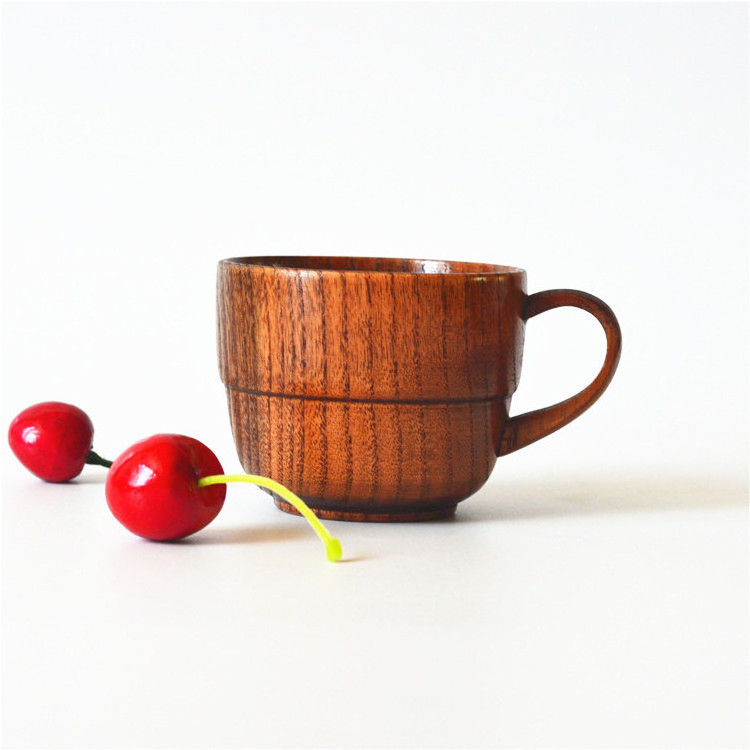 Factory direct sale wooden creative gift handle tea cup coffee cup