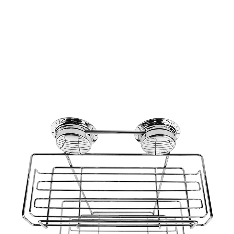 Suction cup no drilling wall mount shower caddy wire rack bathroom accessories bathroom shelf organizer kitchen storage rack