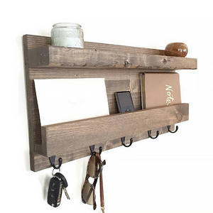 New Floating Shelves Coat Key Hooks  Wall Mounted Coat Rack in Hallway