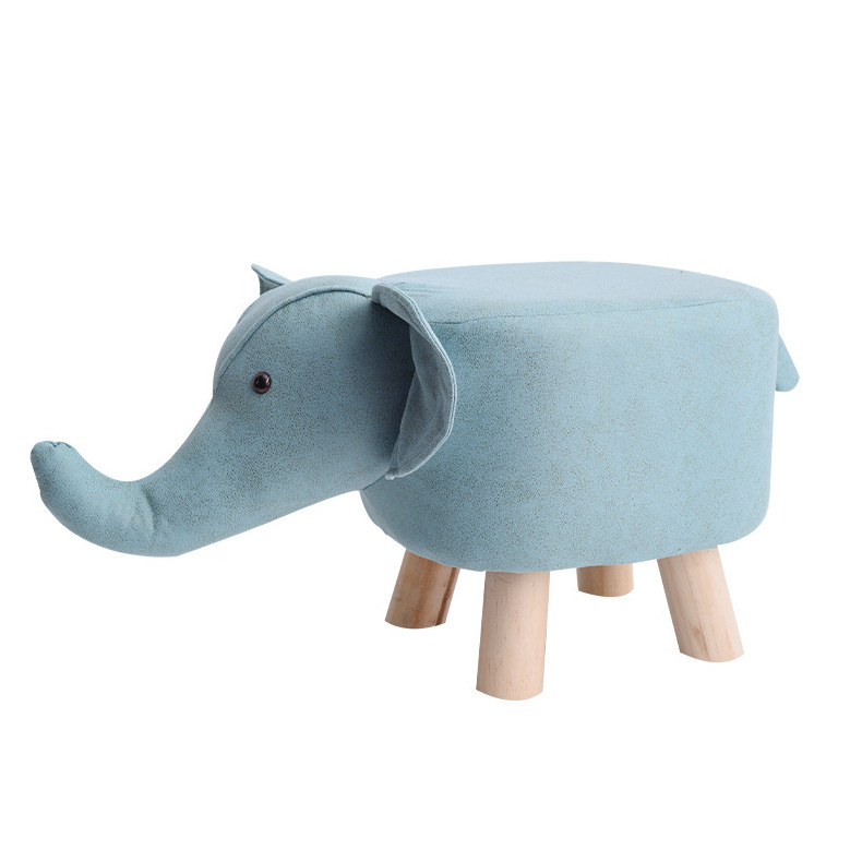 Solid wood animal chair creative shoe replacement stool children's bench