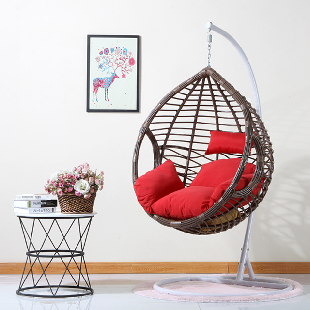 Manufacturers Wholesale Adult Children PE Rattan Wicker swing Chair in Outdoor Indoor