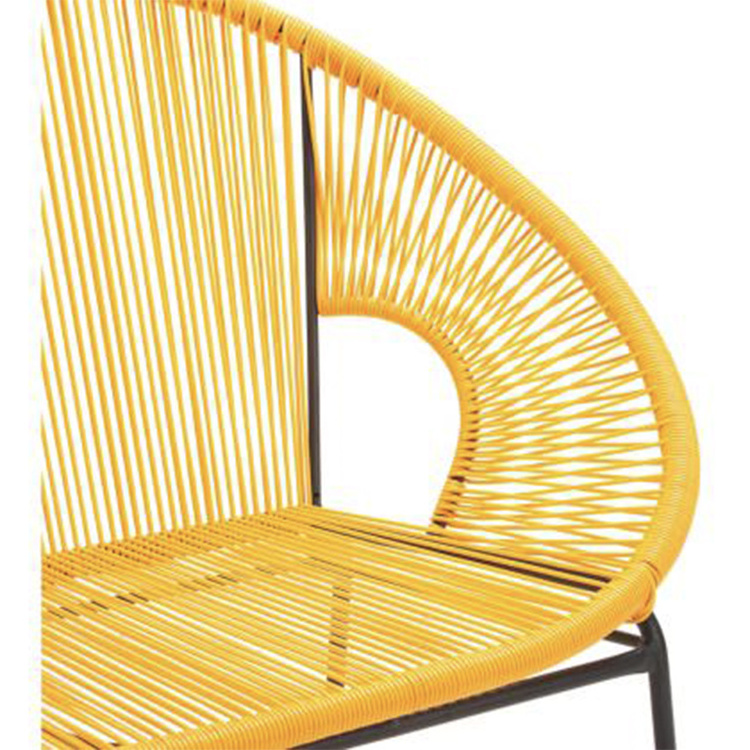 Wholesale Acapulco Bench Two Seater Rattan Chair Plastic Furniture Rattan Outdoor String Chaise Relax Sleeping Chair