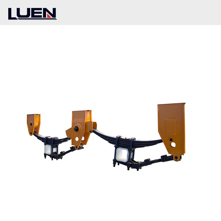 LUEN Semi Trailer Parts American Type Leaf Spring 3 Axle Suspension Used Truck Trailer