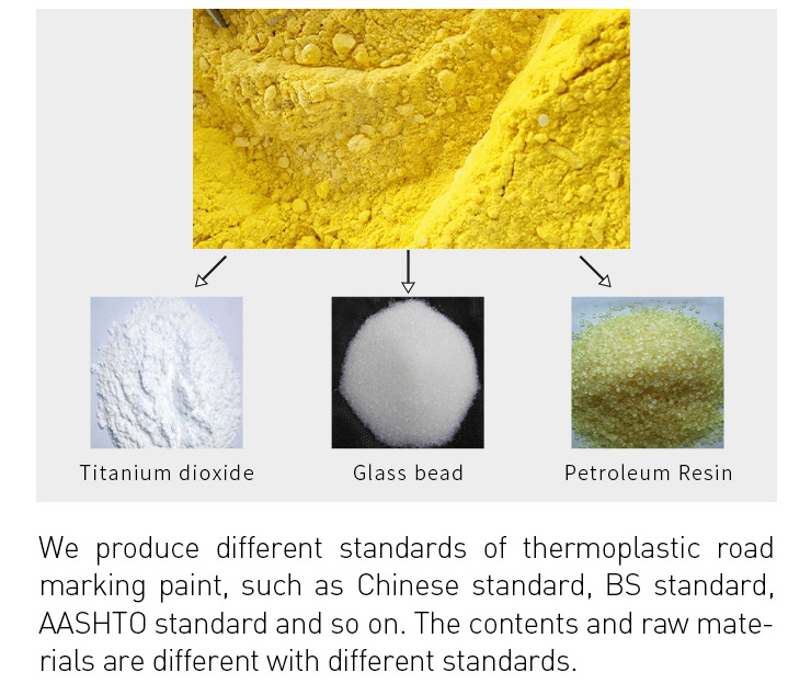 Reflective Yellow White Powder Coating Thermoplastic Hot Melt Road Marking Paint