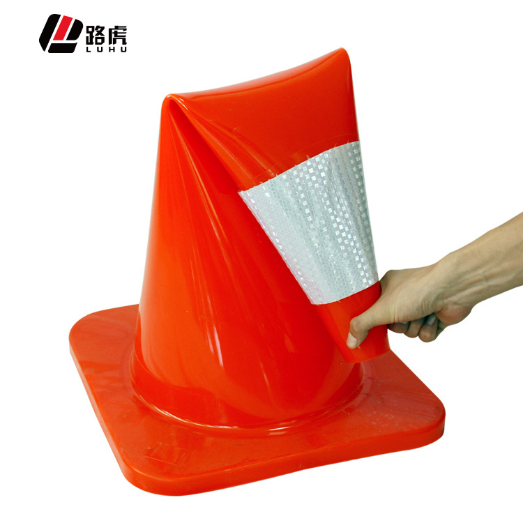 Wholesale 700mm Highways Signal Flexible PVC Road Used Traffic Cones Reflective Safety Traffic Cone