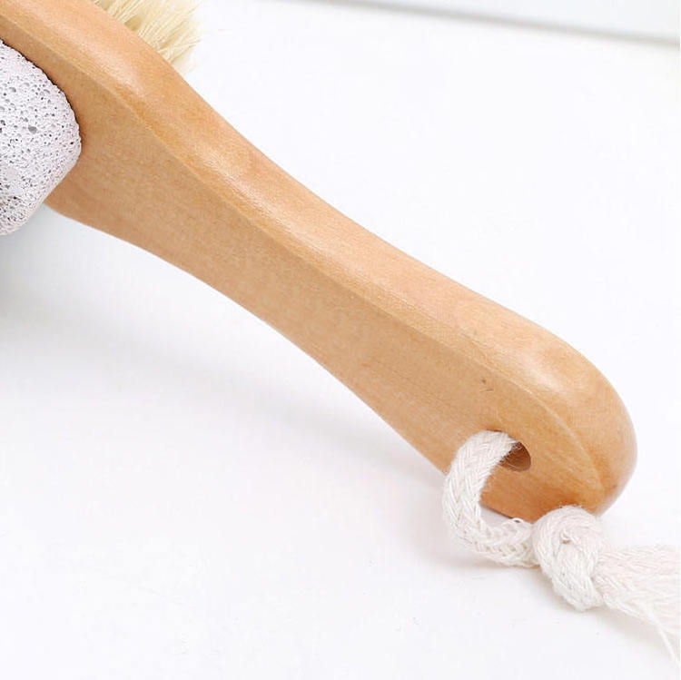 LUMA Wholesale Wooden Handle Bath Brush & Foot Pumice Stone