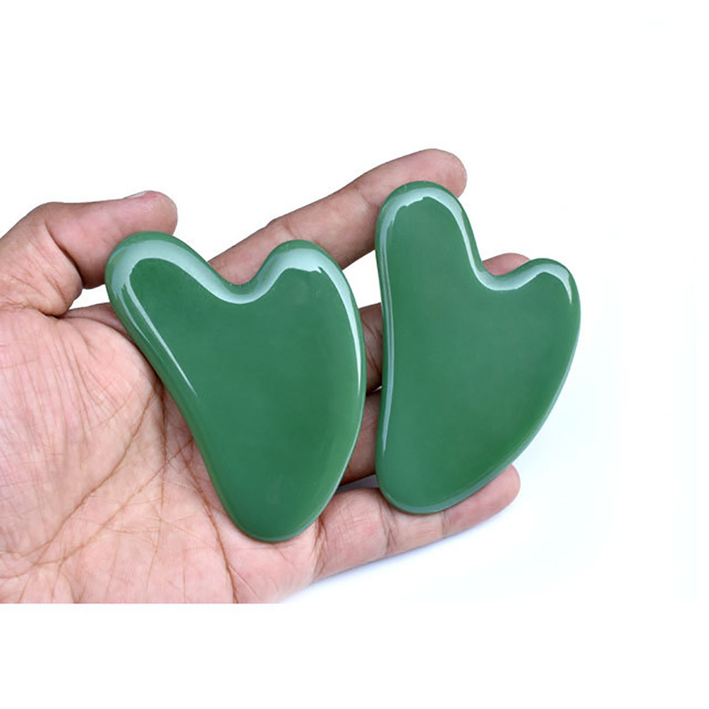 Luma Wholesale Best Green Aventurine Real Jade Gua Sha Face Roller Massage Gau Sha Stone Face Roller Massager