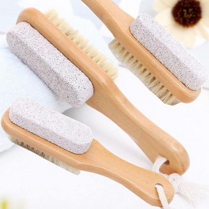 LUMA Wholesale Wooden Handle Bath Brush & Foot Pumice Stone