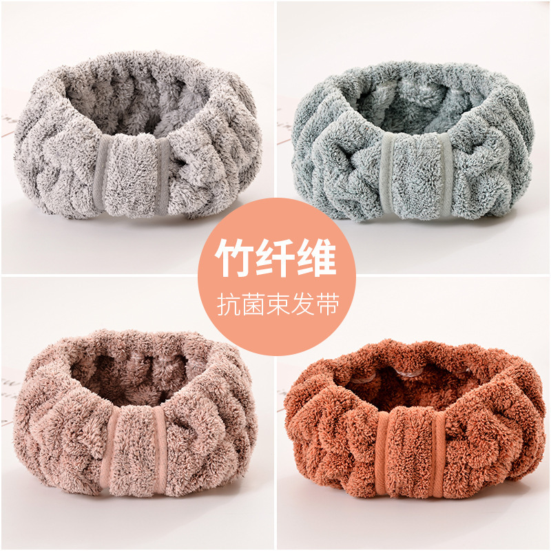 Wholesale Korea Microfiber Headband Shower Washing Face Makeup Spa Headband For Women Makeup