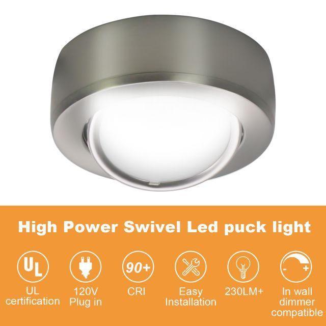 Modern decoration plug-in hardwired kitchen closet under the counter cabinet led puck lighting fixture