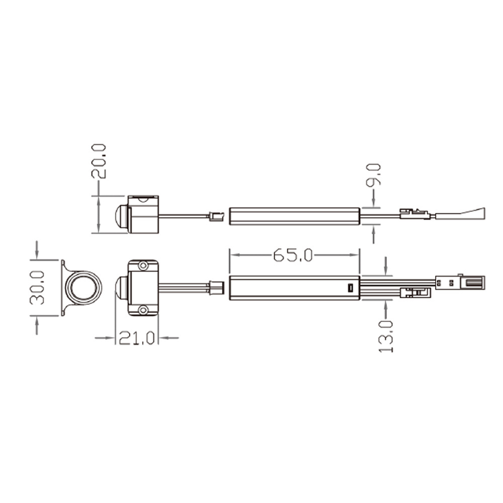 DC 12V 24V surface mounted timer cabinet light sensor switch for cabinet wardrobe closet light