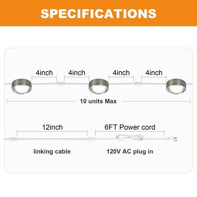 Modern decor plug-in hardwired kitchen closet under the counter cabinet led lighting fixture bar