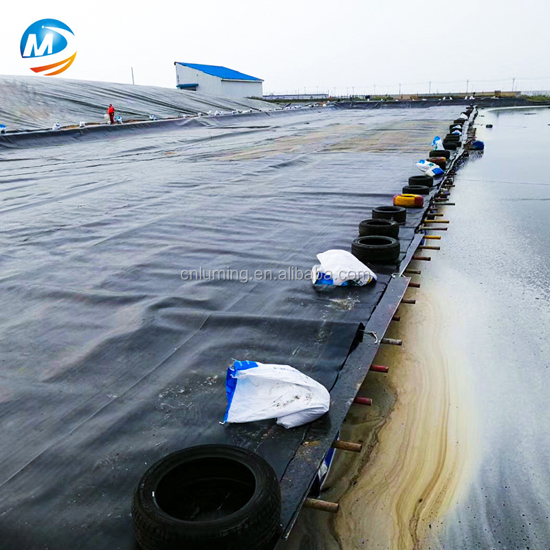 blue seal waterproofing rubber membrane HDPE geomembrane build pool pond liner