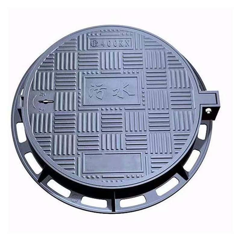 Durable En 124 Locking System Metal Double Seal Black Bitumen Coated Cast Iron Recessed Type Round Manhole Cover