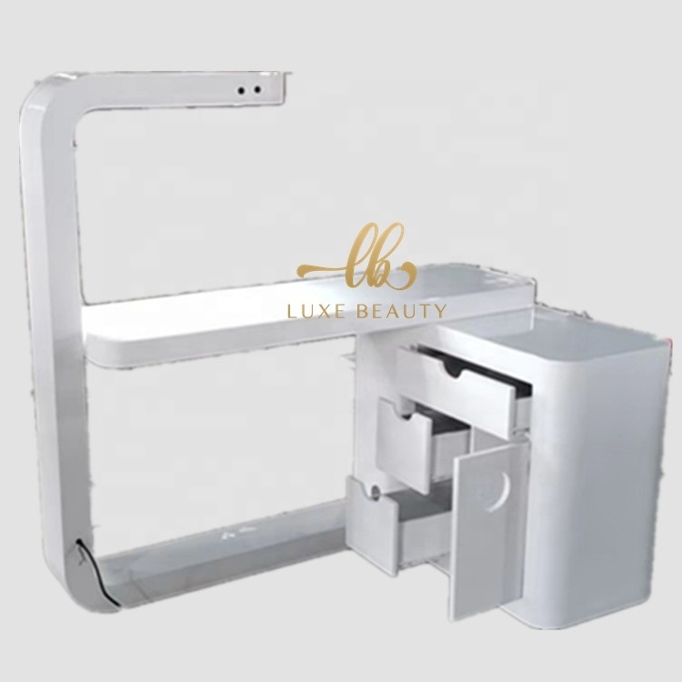 Hot sale nail table Manicure table with LED Light and dust collector Manicure station Nail Technicians Salon Manicure Table