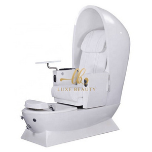 Latest luxury egg shape Spa Pedicure Chair nail salon furniture with magnet whirlpool massage tub Customized color Cheap Price