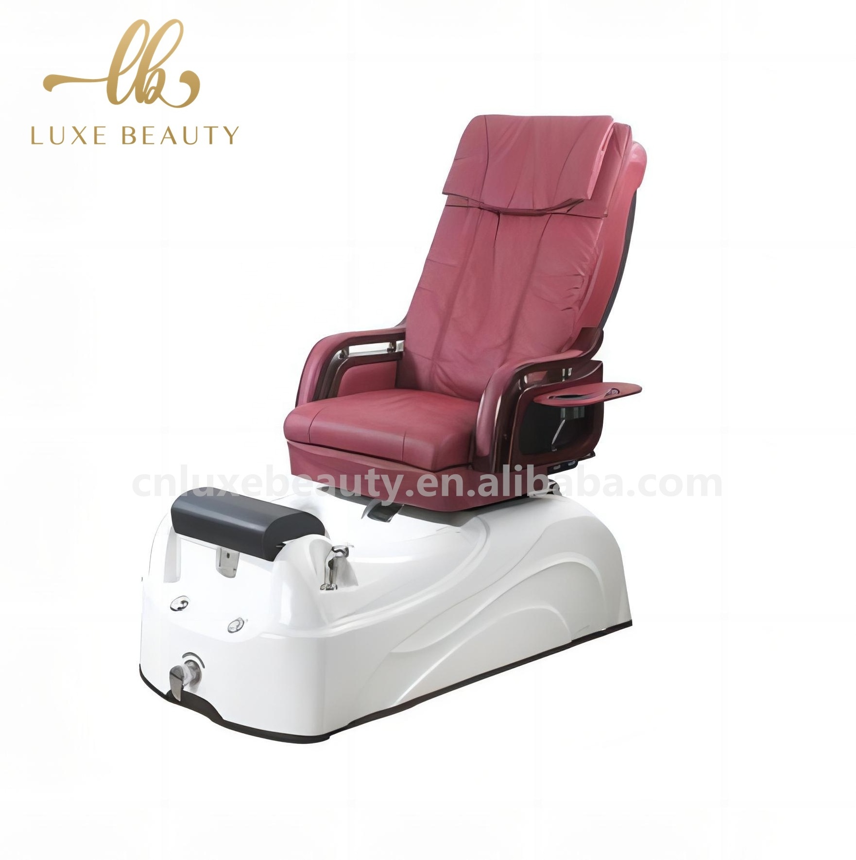 Customized color pedicure throne chair base luxury nail salon furniture European pedicure bowl with jet crystal pedicure chair