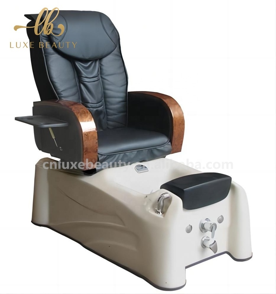 Customized color pedicure throne chair base luxury nail salon furniture European pedicure bowl with jet crystal pedicure chair