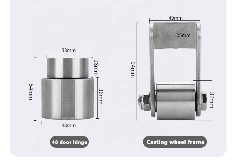 Anti rust with spring-loaded floor wheel for automatic swing gate