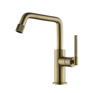 L shape Gold Brass Wash Face Bathroom Sink Faucets PVD Mixer Basin Mixer Anti-Scratch Water Tap Black Basin Faucets