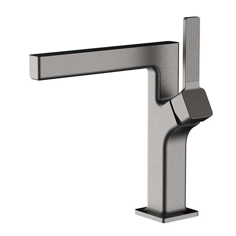 L shape Gold Brass Wash Face Bathroom Sink Faucets PVD Mixer Basin Mixer Anti-Scratch Water Tap Black Basin Faucets