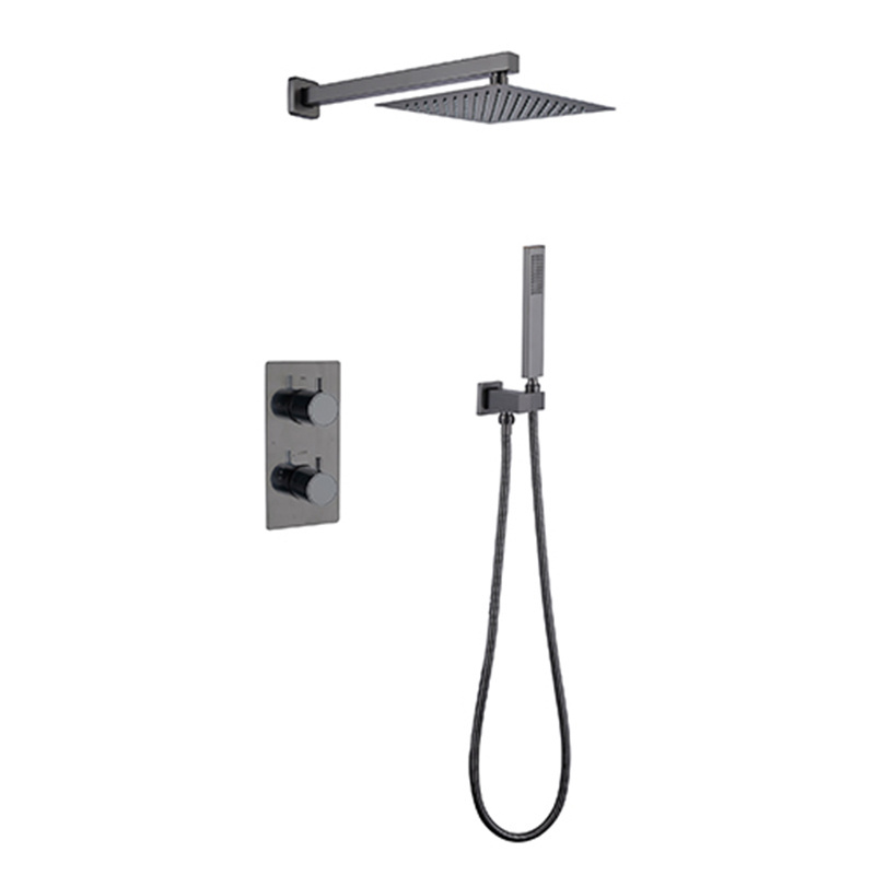 Bathroom Rainfall with Shower Head and Handle Set Wall Mounted Single Function Mixer Shower Trim Kit with Rough-in Valve