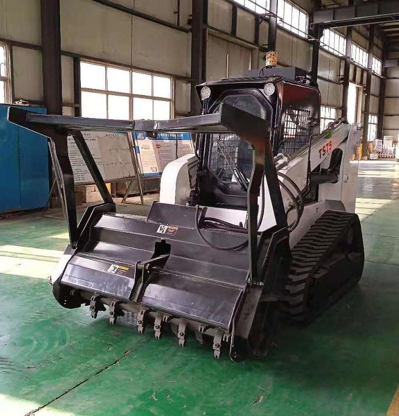 Track Skid Steer Loader Optional Attachment Crawler Wheel Skid Steer Loader With Mulcher Rock Saw Sweeper Snow Blower Auger