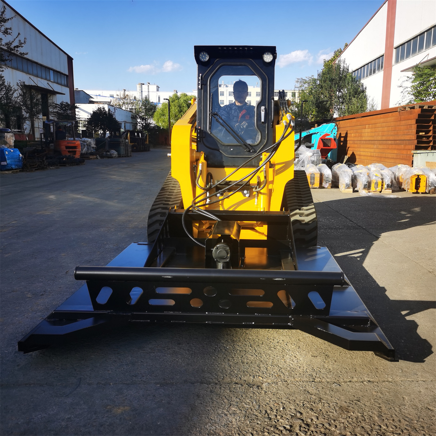 New Drum Forestry Mulcher for Skid Steer Track Skid Steer with Mulcher for Sale