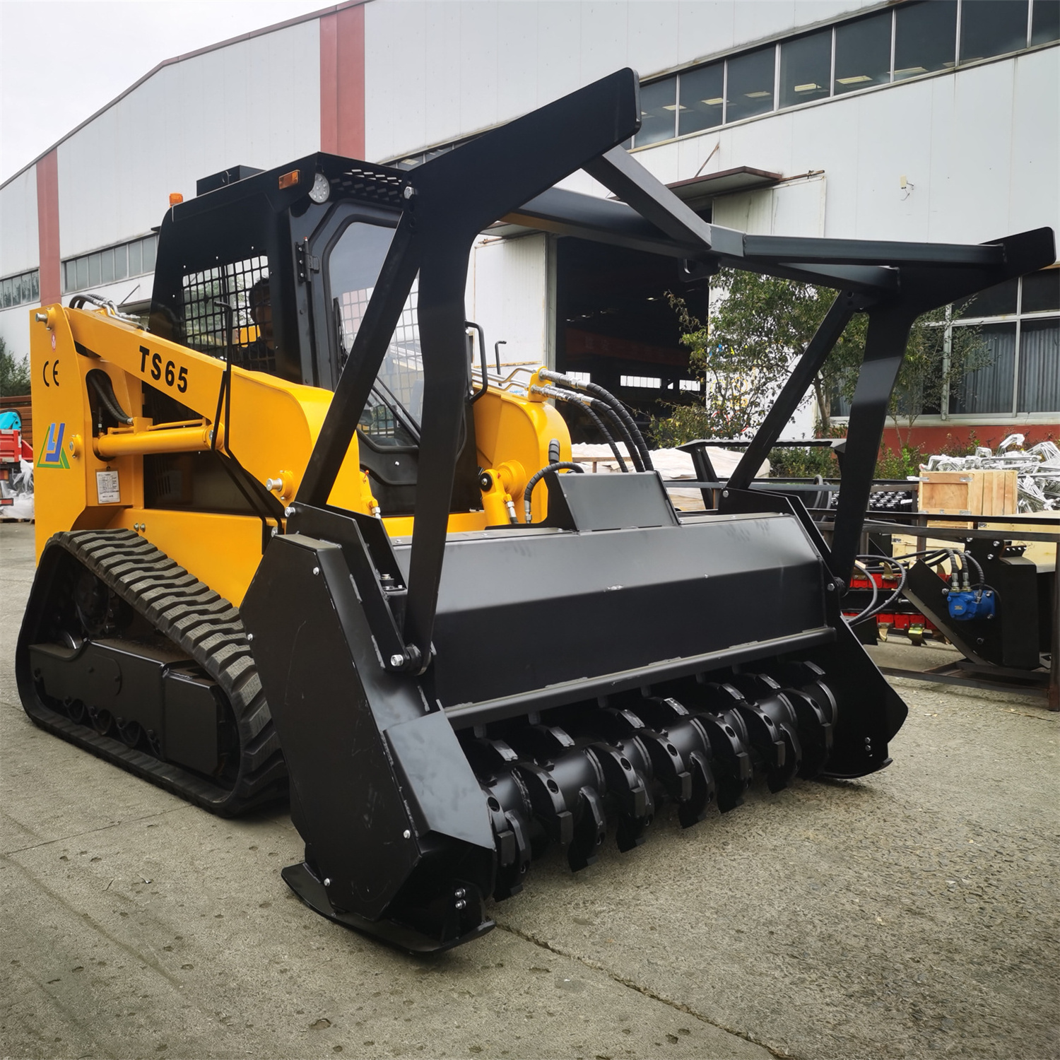 New Drum Forestry Mulcher for Skid Steer Track Skid Steer with Mulcher for Sale