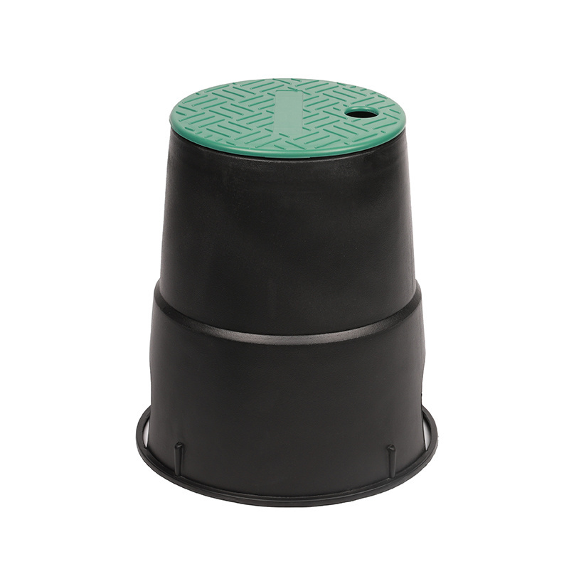 Round Green Lid Land Lawn Surface Buried Water Park Garden Plastic Sprinkler Tool Control Box Irrigation Valve Box