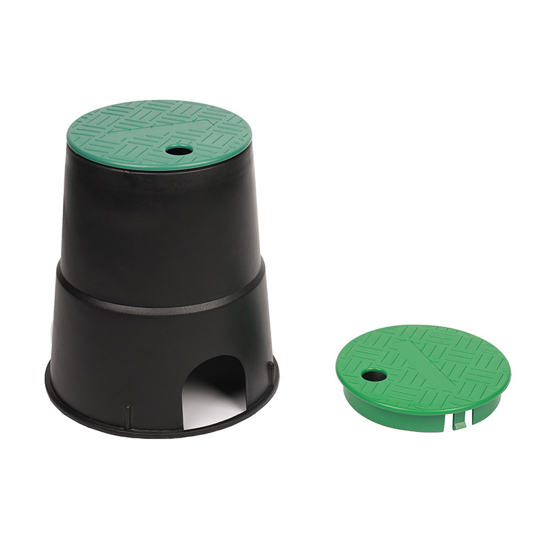 Round Green Lid Land Lawn Surface Buried Water Park Garden Plastic Sprinkler Tool Control Box Irrigation Valve Box