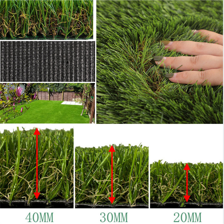 Wholesale 40mm Soft Fake Turf Artificial Green Grass Rug Synthetic Lawn Carpet For Outdoor Indoor Garden Backyard Landscaping