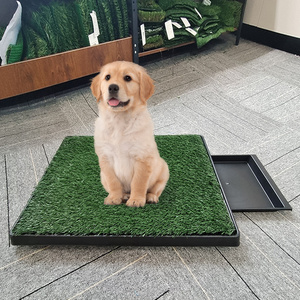 Indoor/Outdoor Portable 25*20inch Puppy Training Potty Pee Pad Dog Litter Box Toilet Grass Dog Grass Pad With Tray