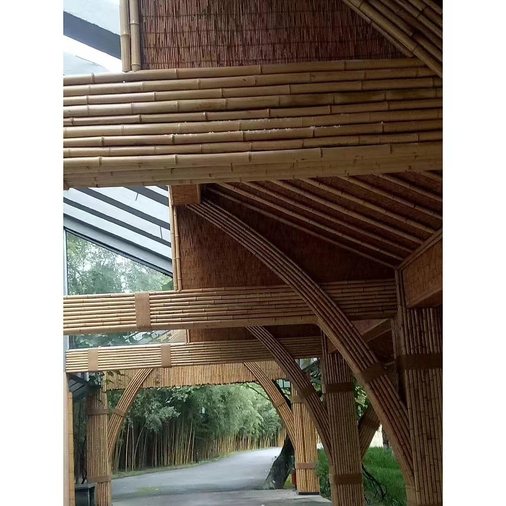 Cheap natural eco-friendly outdoor waterproof bamboo fence panels bamboo sticks raw bamboo pole for construction