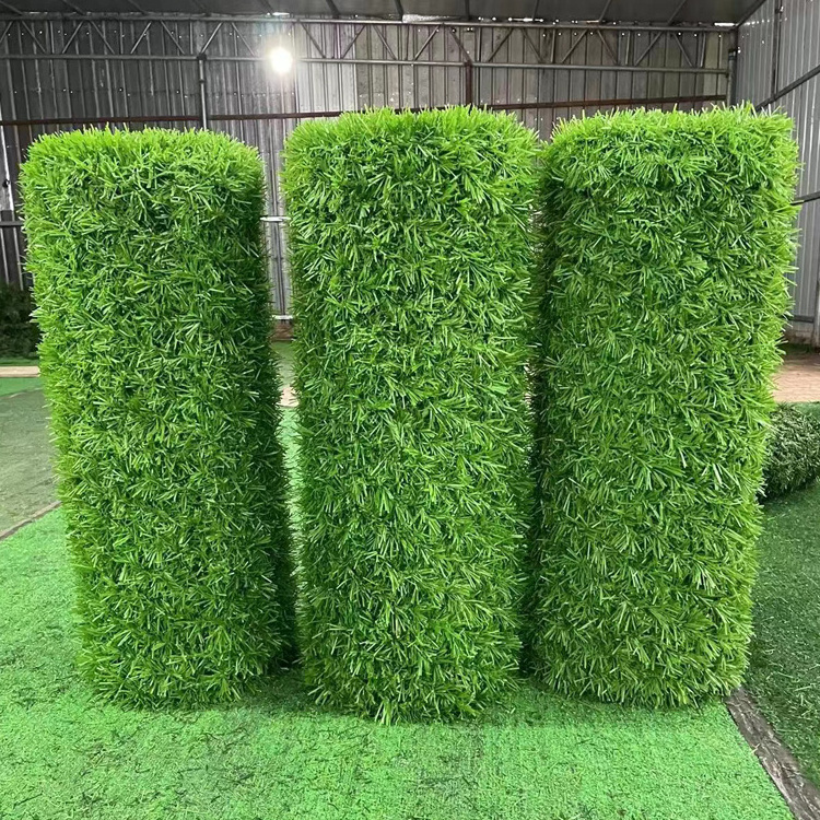 Artifical Privacy Backyard Wall Grass Hedge Panel Artificial Grass Chain Link Wire Fence Roll