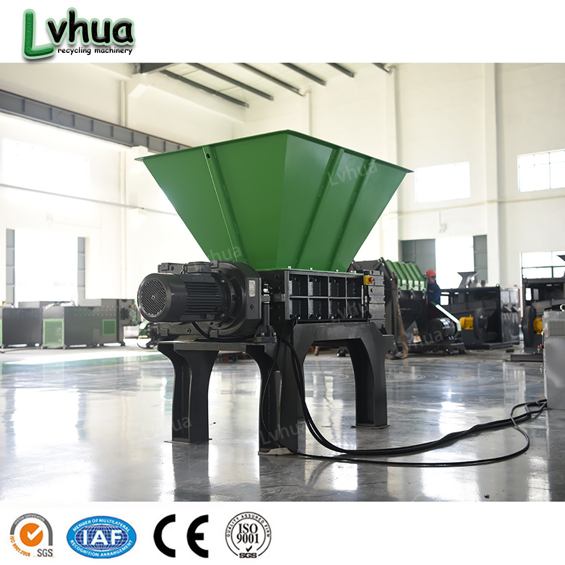 Lvhua Industrial Small Paper Plastic Shredder/Glass Garbage Shreddng Machine/Waste Beer Bottle Crushing Recycling Equipment