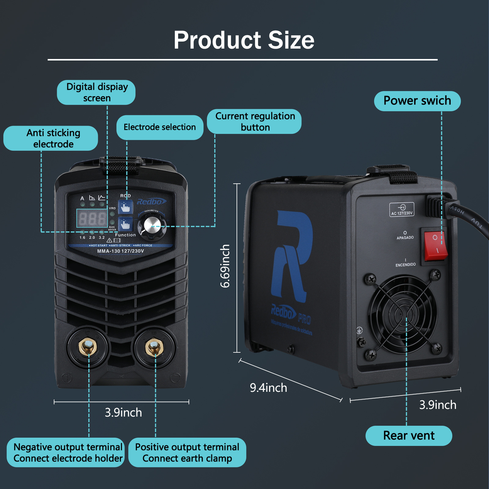 Digital Household USA SMAW Electrode Rod DC IGBT INVERTER Arc Stick ZX7 MMA Welding 110 Volt Mini Welder Machines 110/220