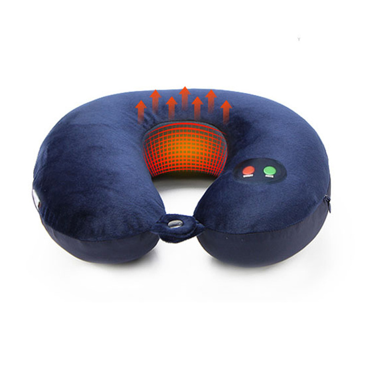 Neck U shaped vibrating travel pillow massage, traveling massage pillow