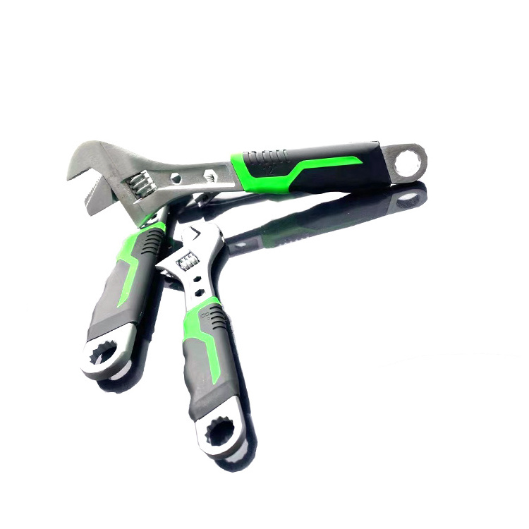 Double end alligator type wrench Universal large opening adjustable wrench  pipe multi-function monkey spanner