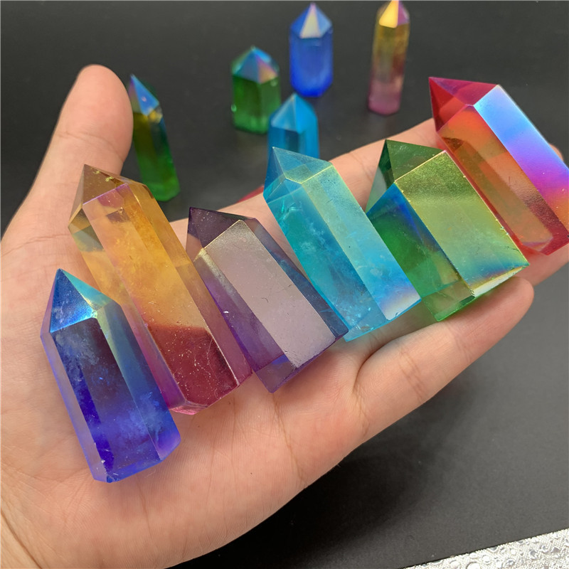 colorful irregular size Natural Crystal aura quartz points healing crystal stones crystal towers