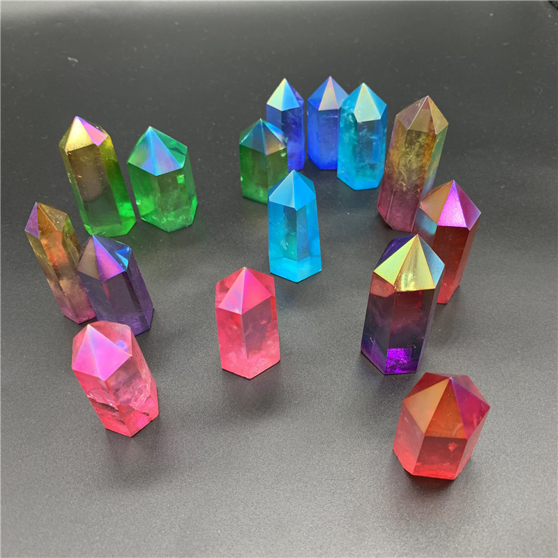 colorful irregular size Natural Crystal aura quartz points healing crystal stones crystal towers