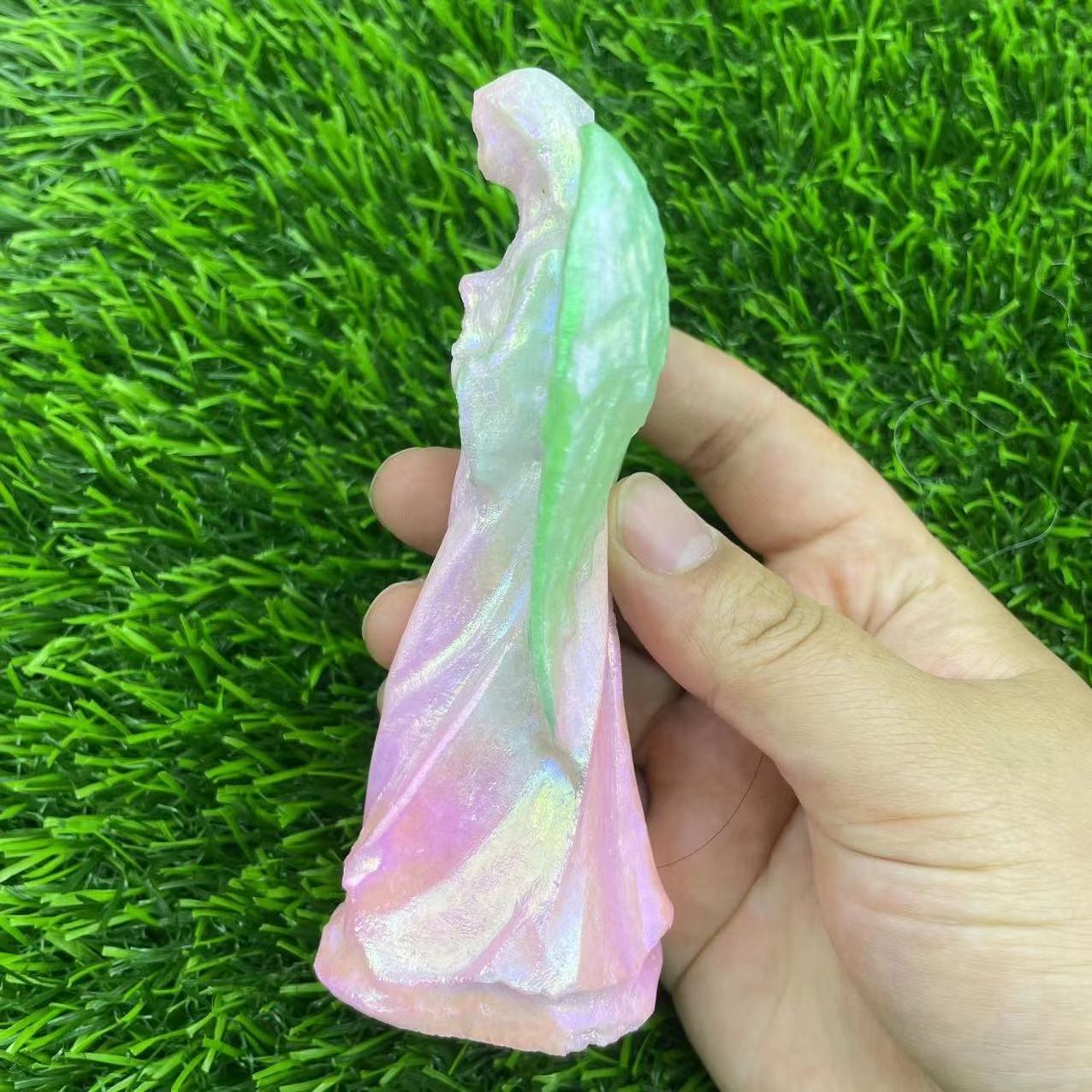 wholesale 12cm natural stones healing gemstone Crystal big angels Carving Crafts Crystal gifts aura crystal angel