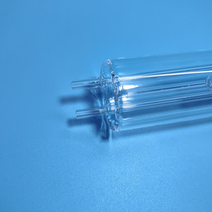 High temperature Transparent Quartz Glass Tube with flange shaped tube silica quartz pipes for lab