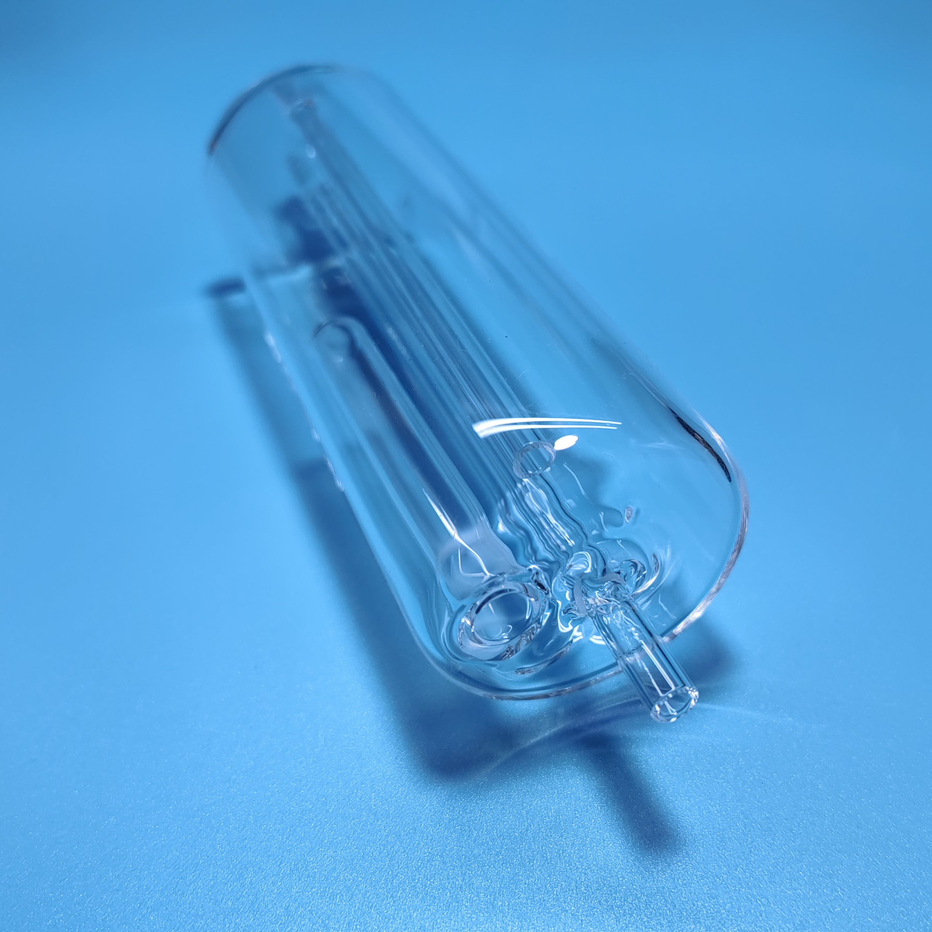 High temperature Transparent Quartz Glass Tube with flange shaped tube silica quartz pipes for lab