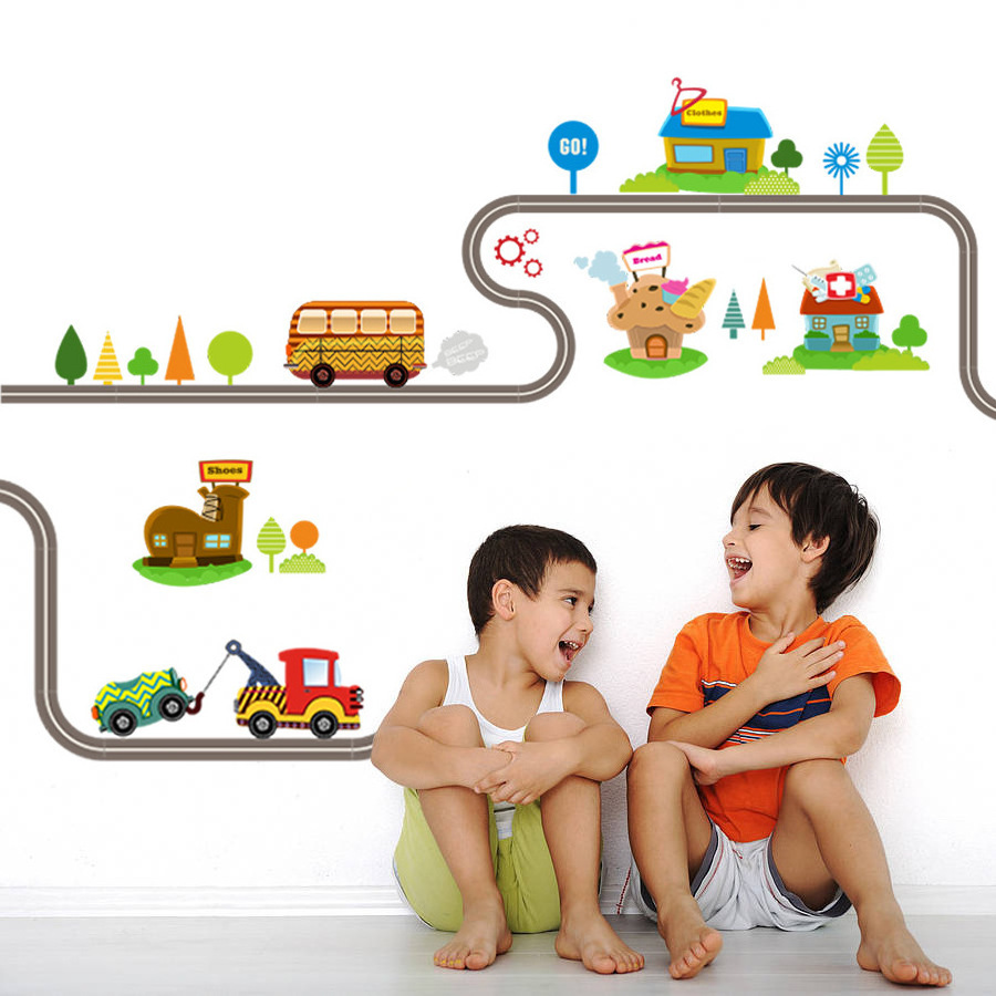 Cartoon car children bedroom kindergarten wall stickers stickers for children decoration